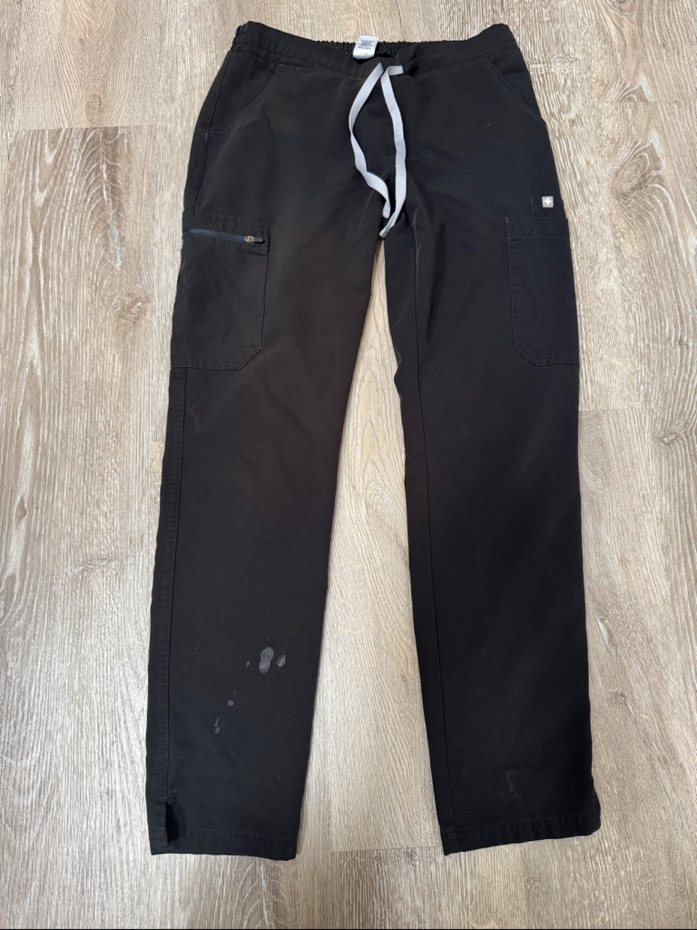 Figs Black Cargo Scrub Pants